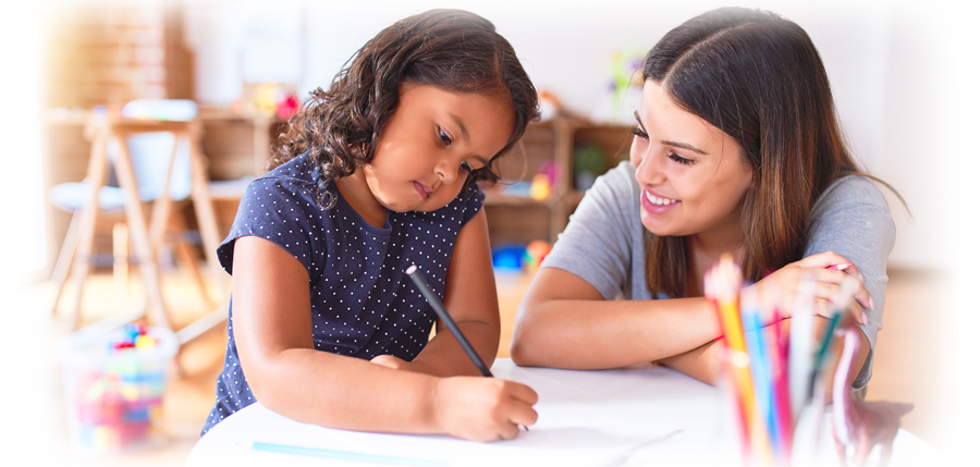 Teacher and Child learning
